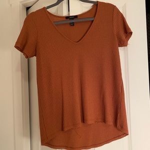 Burnt orange v neck